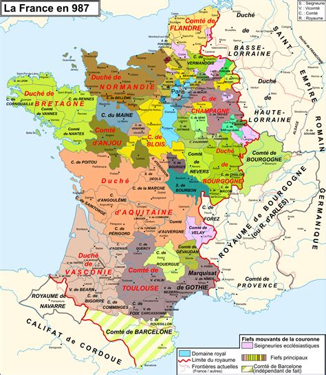 Map of France in year 987 - Vivid Maps