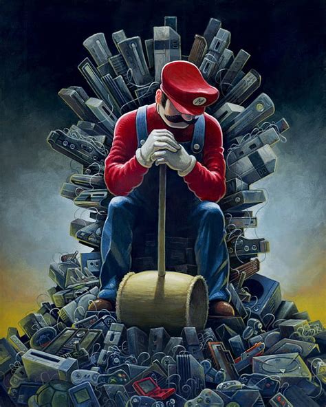 1080x2340px | free download | HD wallpaper: Super Mario, Iron Throne ...