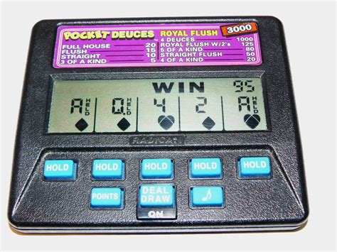 Radica Pocket Deuces Hand Held Poker Game Royal Flush 3000