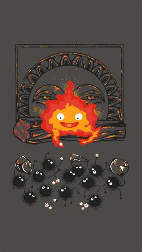 Wallpaper Calcifer - Howl's moving castle | Дисней картины, Фэнтези ...