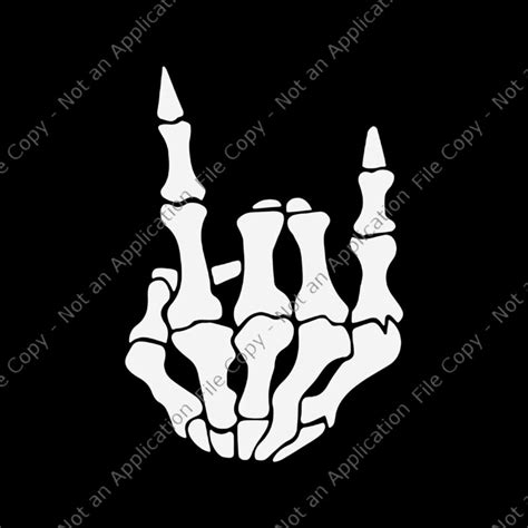 Skeleton Rock Hand Pocket Lazy Halloween Svg, Skeleton Rock Hand Svg ...