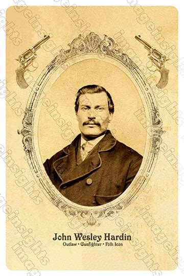 JOHN WESLEY HARDIN Infamous Old West Gunfighter Outlaw Cabinet Card v2 ...