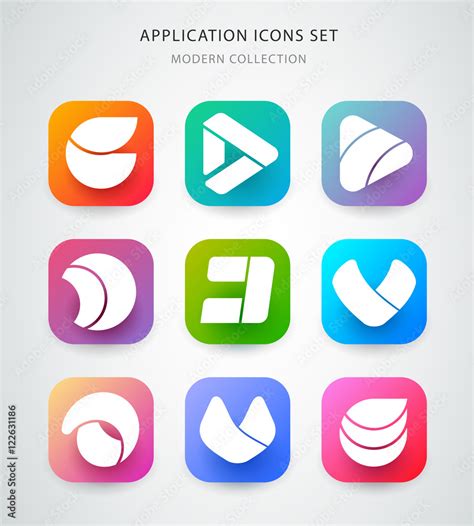 Big vector icons set for application logo icon design. App icon design ...