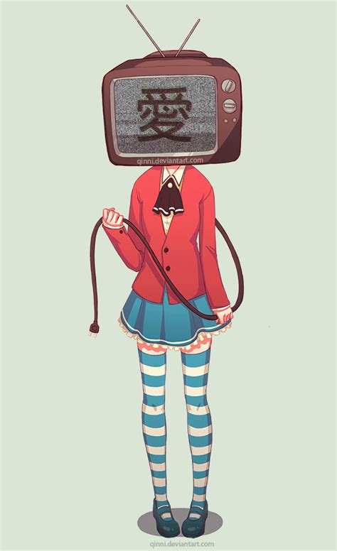 Love by Qinni on deviantART | Tv head, Object heads, Badass drawings