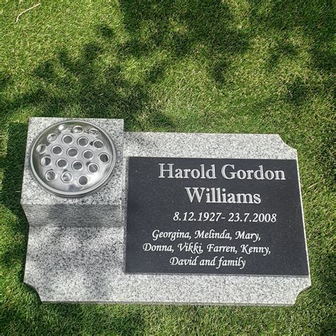 Large Granite Memorial Flat Headstone Marker Flat Memorial Stone Grave ...