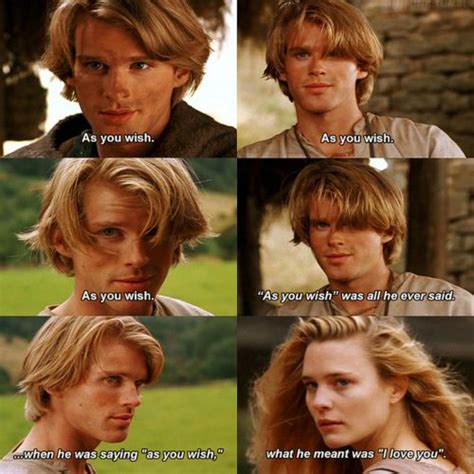 "As you wish." ~Westley (Cary Elwes) in The Princess Bride (1987 ...