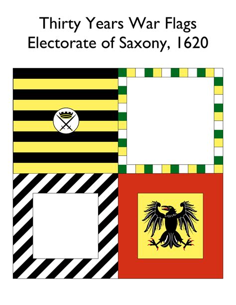 Thirty Years War Flags: Saxon Militia 1620 - Vexillia | Wargame Vault