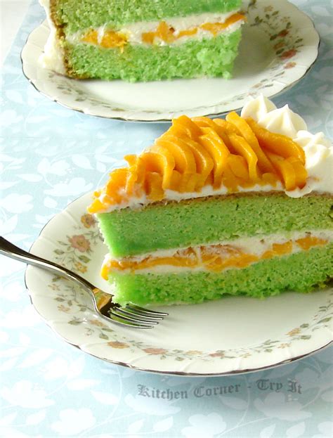 Pandan Mango Cake | Food Kitchen Corner