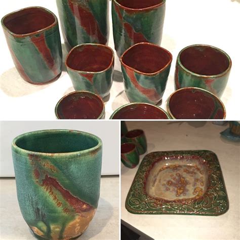 Low fire mayco glazes. Rust red, malachite, patina | Ceramic techniques ...