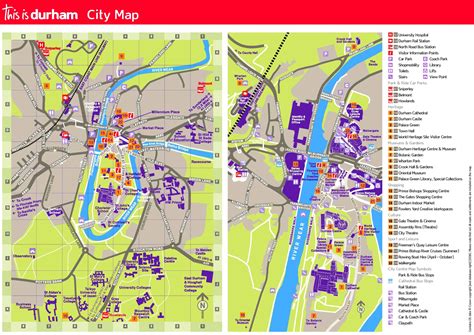 Durham tourist map - Ontheworldmap.com