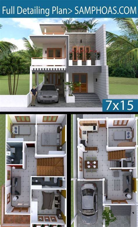 Plano De Casa Con Fachada Moderna - Planos De Casas | Haus design, Haus ...