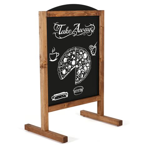 Maki Freestanding Wind Resistant Sidewalk Sign with Magnetic Chalkboard ...