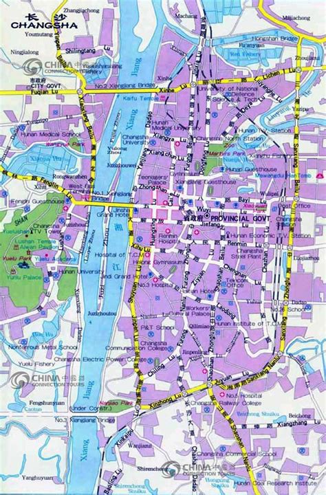 Changsha City Map, China Changsha City Map - Changsha Travel Guide