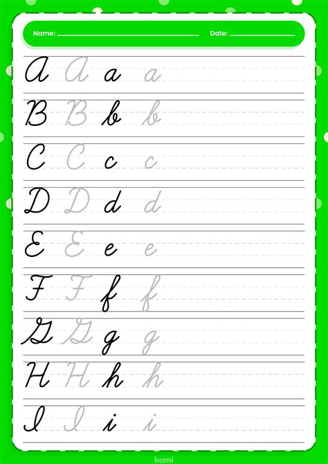 Abc Cursive Handwriting Worksheets 4 Cursive Alphabet