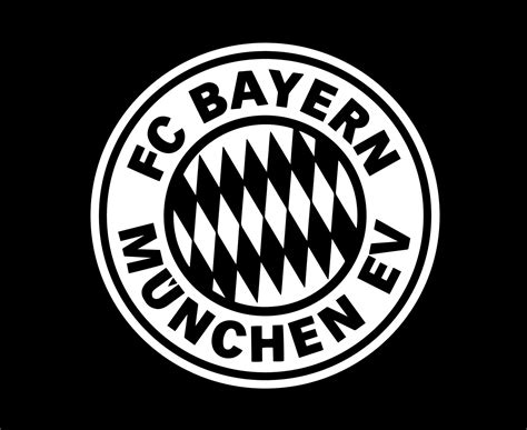 Bayern Munich Logo Symbol White And Black Design Germany football ...