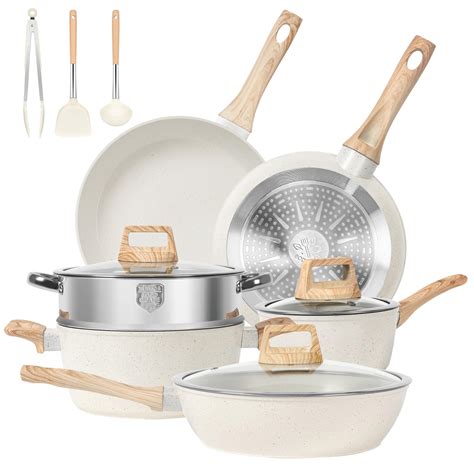 SODAY Pots and Pans Set, Nonstick Kitchen Cookware Sets, 12 Pcs ...