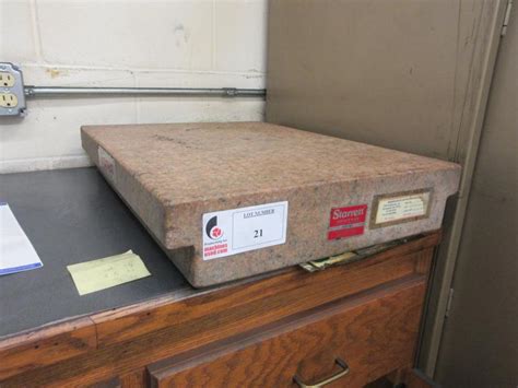 Machines Used | Starrett 24" x 18" x 4" Pink 2-Ledge Granite Surface Plate