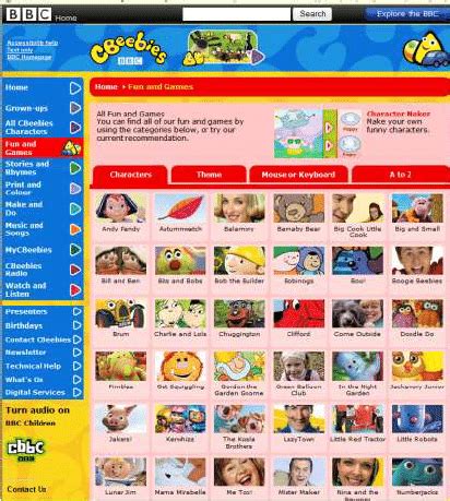 CBeebies Websites: Fun and Games Screenshot | Download Scientific Diagram