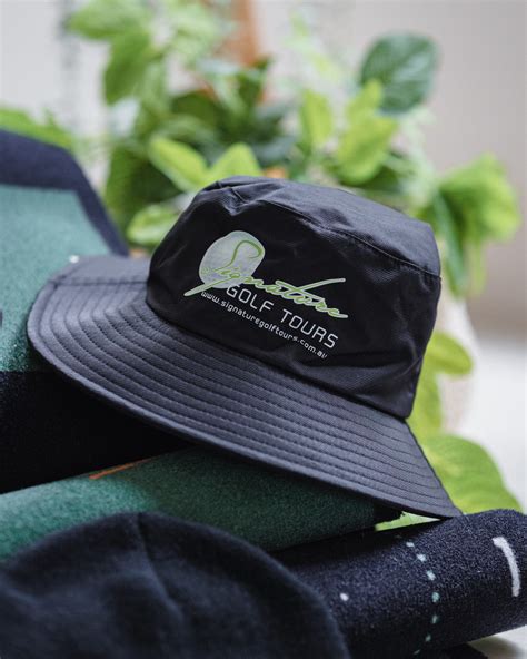 SGT Waterproof Bucket Hat - Navy - Signature Golf Tours