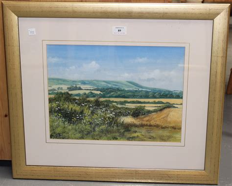 Andrew Dandridge - 'Towards Firle Beacon', 20th Century watercolour ...