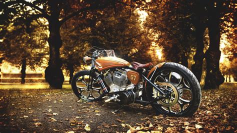 Wallpaper : trees, fall, leaves, night, bicycle, motorcycle, vehicle ...