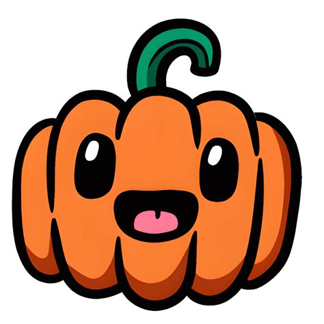 Kawaii Halloween Pumpkin Graphic · Creative Fabrica