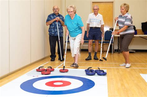 Activities for Senior Centers - FloorCurl - Iceless Curling Equipment