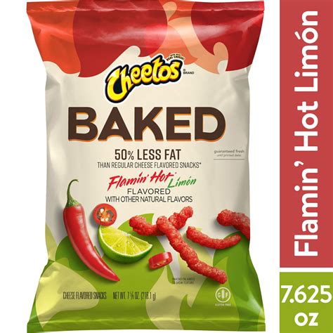 Cheetos Baked Cheese Flavored Snack Chips, Flamin' Hot Limon, 7.625 oz ...