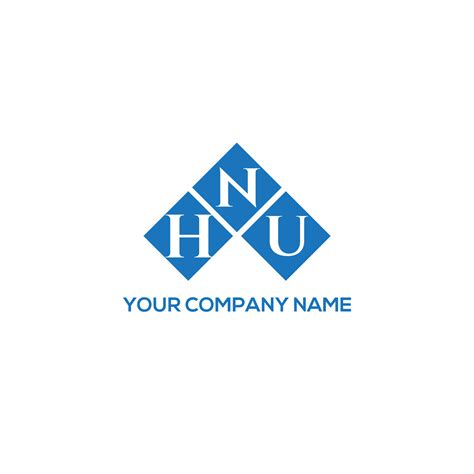 HNU letter logo design on WHITE background. HNU creative initials ...