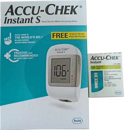 Buy ACCU-CHEK INSTANT S GLUCOMETER KIT (WITH FREE 10 STRIPS) Online ...