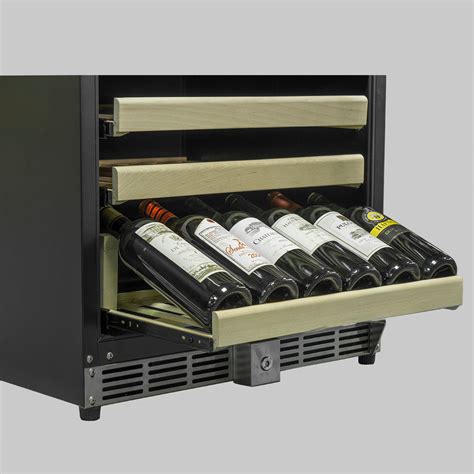 24" Dual Zone Wine Cooler with Glass Door | Under Counter Wine Fridge