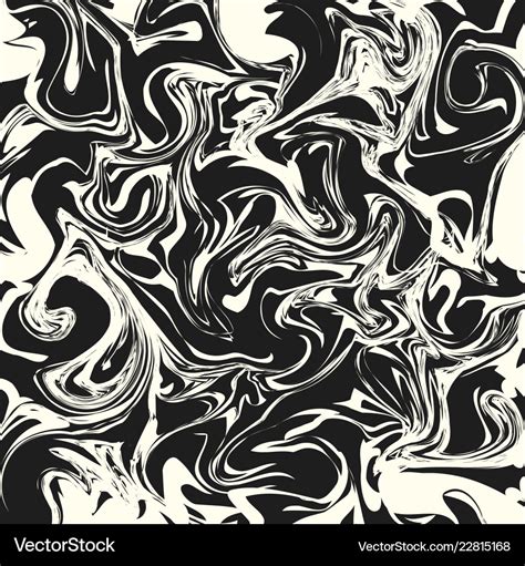 Abstract wave pattern black and white marble Vector Image