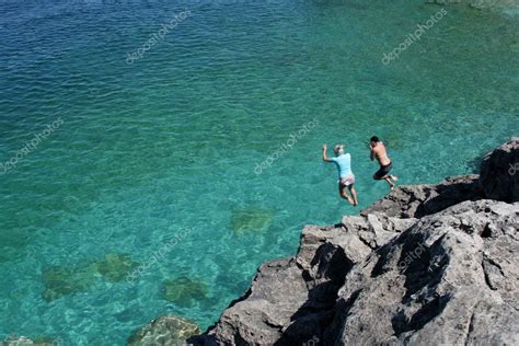 Cliff Jumping — Stock Photo © ca2hill #4091869