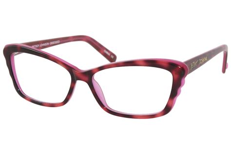 Betsey Johnson Obsessed Reading Glasses Women's Pink Full Rim Optical ...