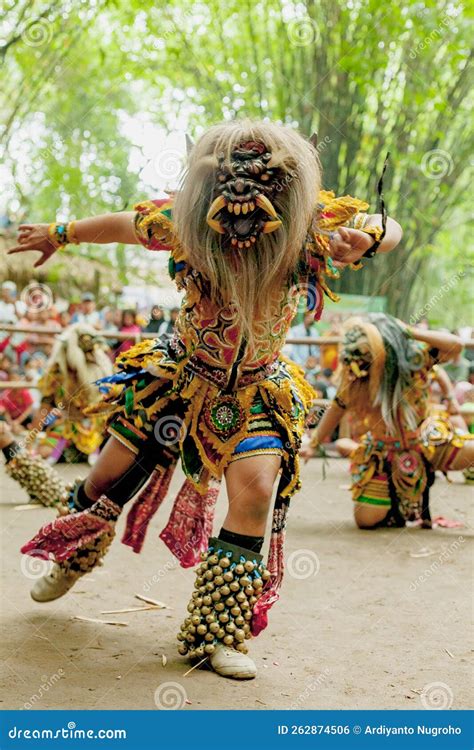 The Performers of Traditional Javanese Folks Dance Rampak Buto Perform ...