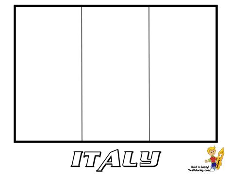 Printable Coloring Page Of Italy Flag - EvetuVance