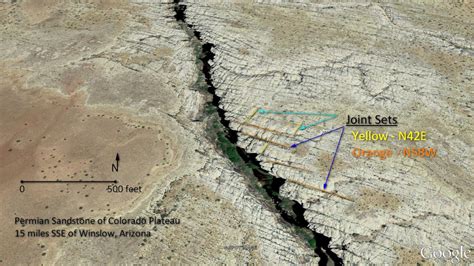 Joints in Permian age rocks near Winslow, Arizona | AZGS