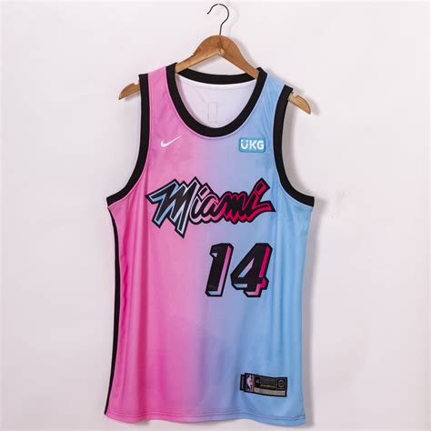 Tyler Herro #14 Miami Heat 2020-21 Blue Pink Rainbow City Jersey