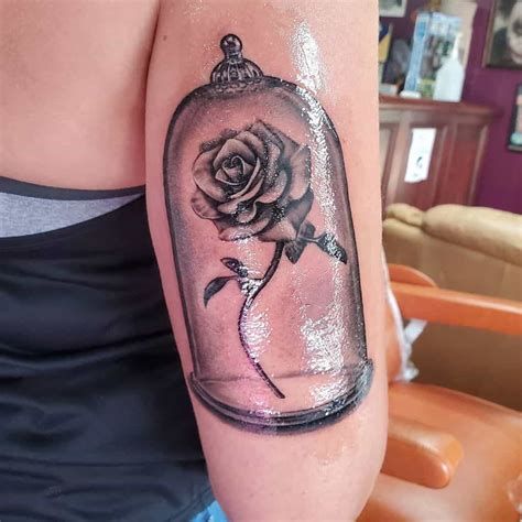 Top 71 Beauty and The Beast Rose Tattoo Ideas - [2021 Inspiration Guide]