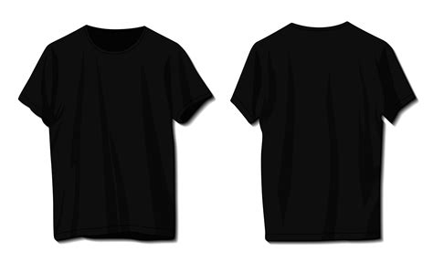 Blank Black t-shirt template. Front and back 5092229 Vector Art at Vecteezy