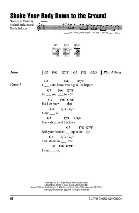 Shake Your Body Down To The Ground by Michael Jackson - Guitar Chords ...