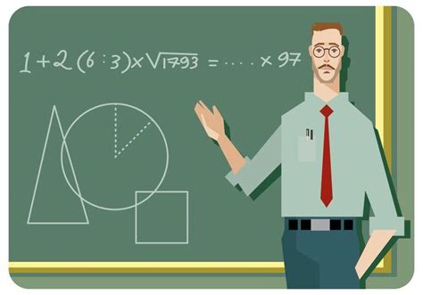 Male Math Teacher Vector 228425 Vector Art at Vecteezy