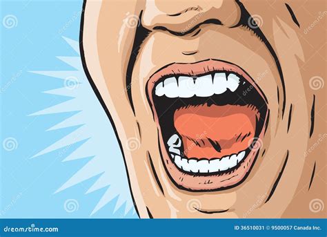 Comic Book Yelling Mouth Stock Image | CartoonDealer.com #36510031