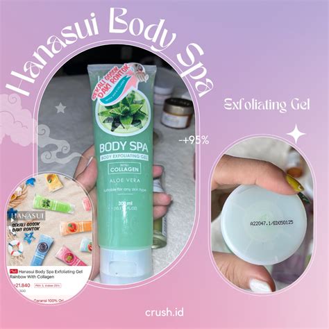 Hanasui Body Spa Exfoliating Gel with Collagen, Aloe Vera / Body Scrub ...