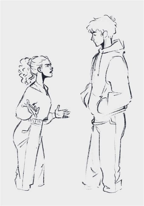 Hazille sketch aka height difference | Art reference poses, Art poses ...