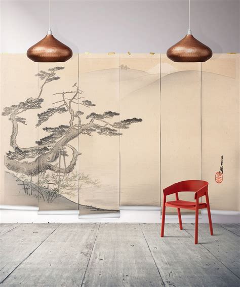 Mt TsUSAuba Mist Mural • Classic Japanese Wall Decor • Milton & King