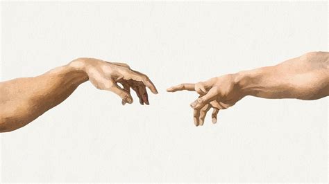 Gods hand, Creation of Adam famous painting, remixed from artworks by ...