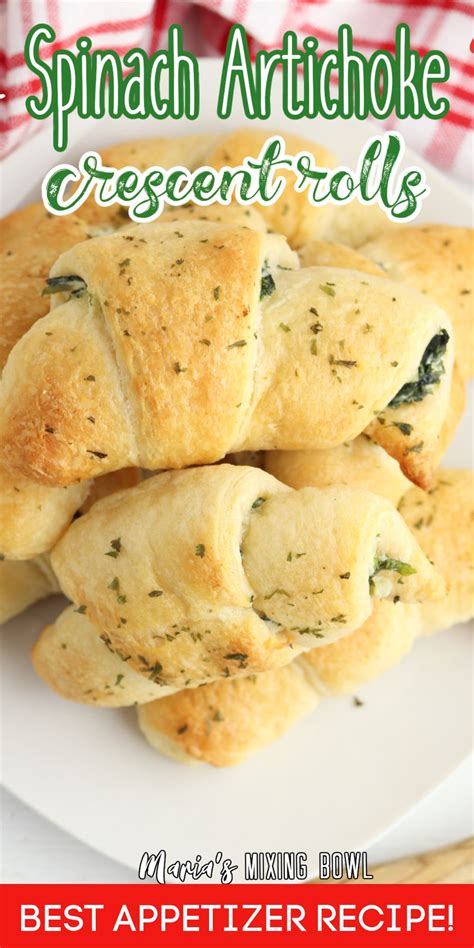 Spinach Artichoke Crescent Rolls