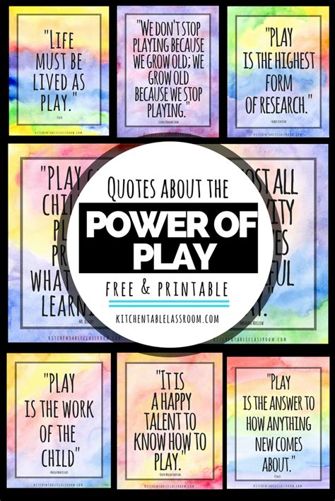 The Power of Play- Printable Quotes about Play - The Kitchen Table ...