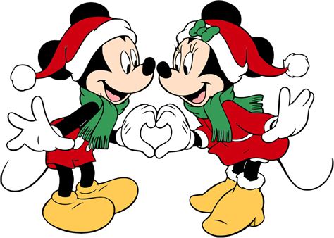 Mickey And Minnie Christmas Color Page Clipart - Full Size Clipart ...